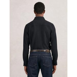 REISS Forsithe Textured Twin Pocket Cotton Blend Overshirt
